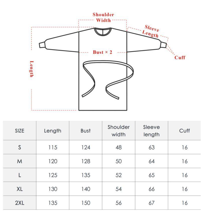 Disposable Medical/Hospital Isolation Gowns Pet+TPU