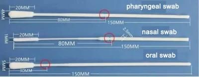 Nasopharyngeal Sample Collect Rapid PCR Test Nylon Flocked Nasal Specimen Collection Swab---FDA Certiifcate