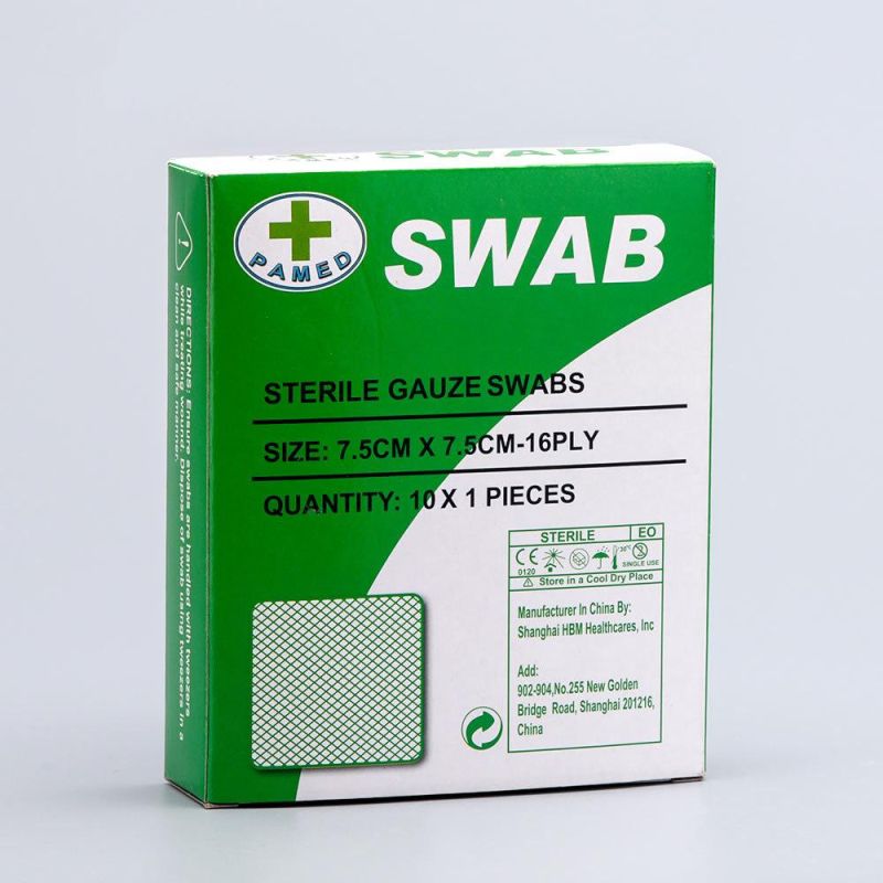 Medical Sterile Gauze Swab Block Degreased Gauze Piece Gauze Pad Wound Cleaning Gursing Dressing Piece