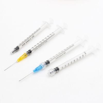 Medical Disposable 1ml 3ml 5ml Injection Plastic Syringe with Needle