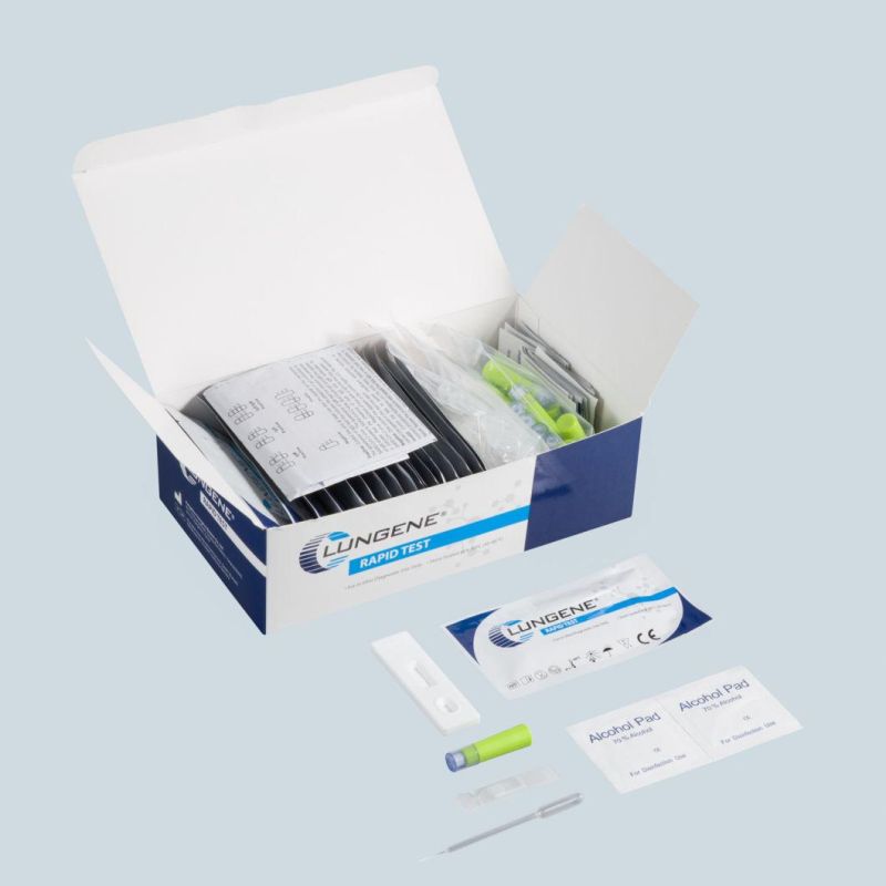Lungene ISO13485 Antibody Rapid Detection Test Kit, Medical Colloidal Gold Method Test Kit with CE