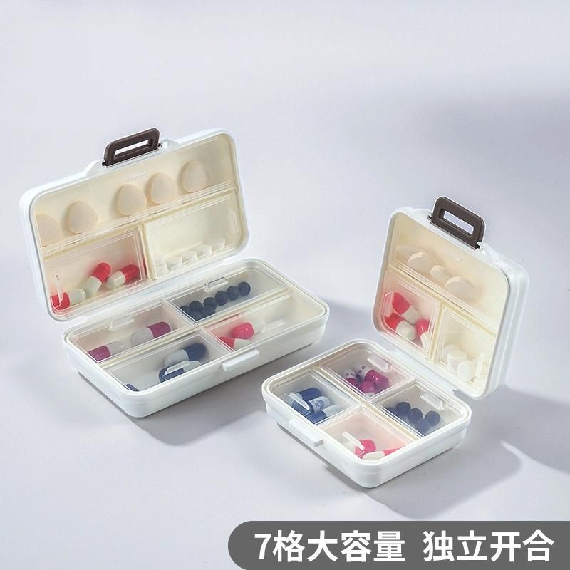 Portable Medicine Box Sealed Mini Storage Box Travel High-Capacity Pill Sub Packaging Box