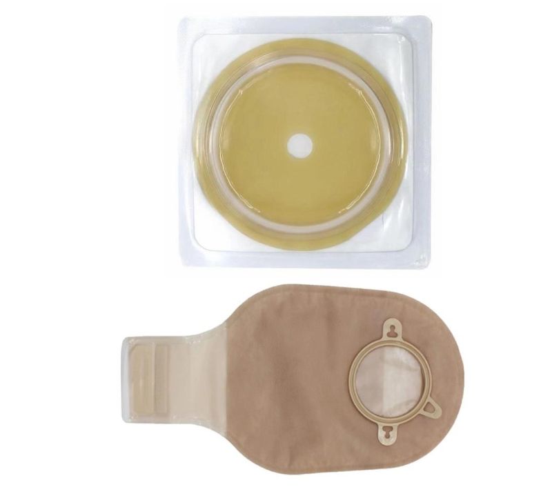 Two Piece Reusable Medical Ostomy Colostomy Bag with Skin Barrier