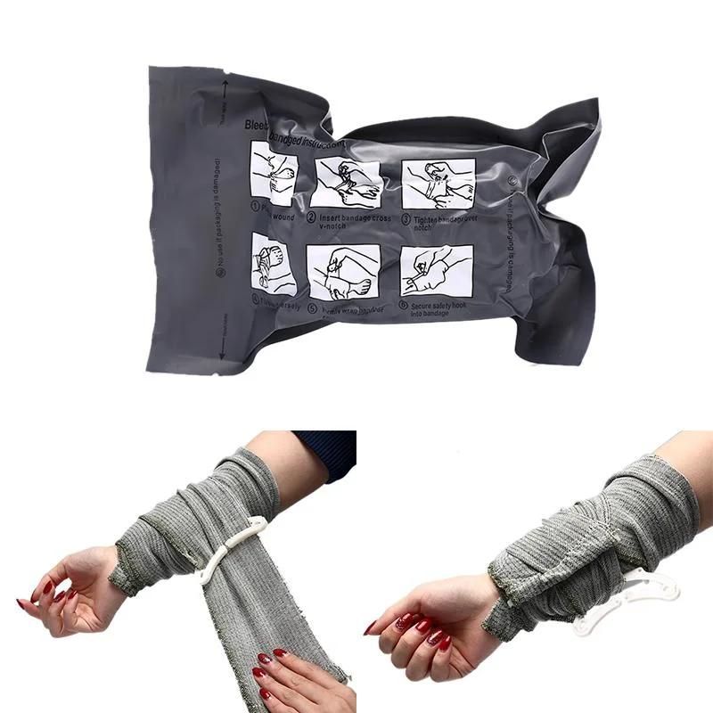 Green First Aid Trauma Hemostatic Bandage Pressure Dressing for Military Survival