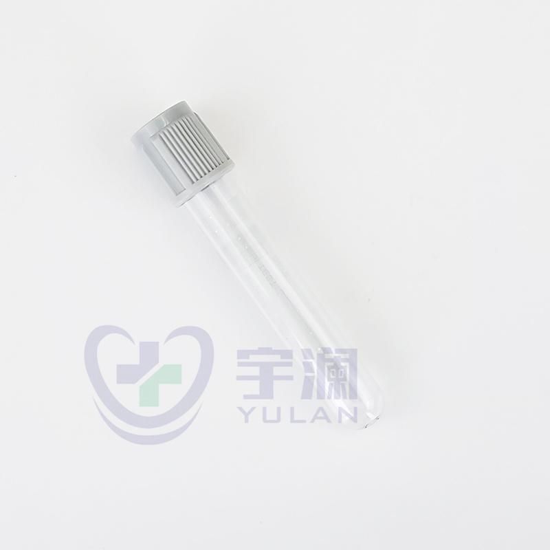 Disposable Pet Vacuum Blood Collection Tube Grey Cap Sodium Fluoride EDTA K2 Glucose Tube