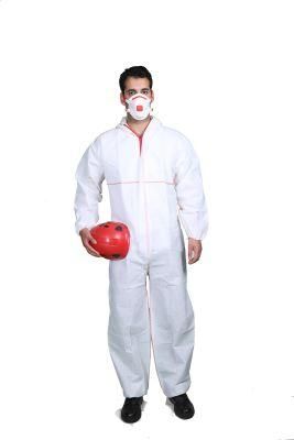 Polypropylene Nonwoven Fabric Disposable Type 5/6 Microporous Coverall with Bound Seams