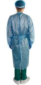 Disposable Fluid Resistant Non-Woven Protective Isolation Gown with Elastic Cuff, Latex Free