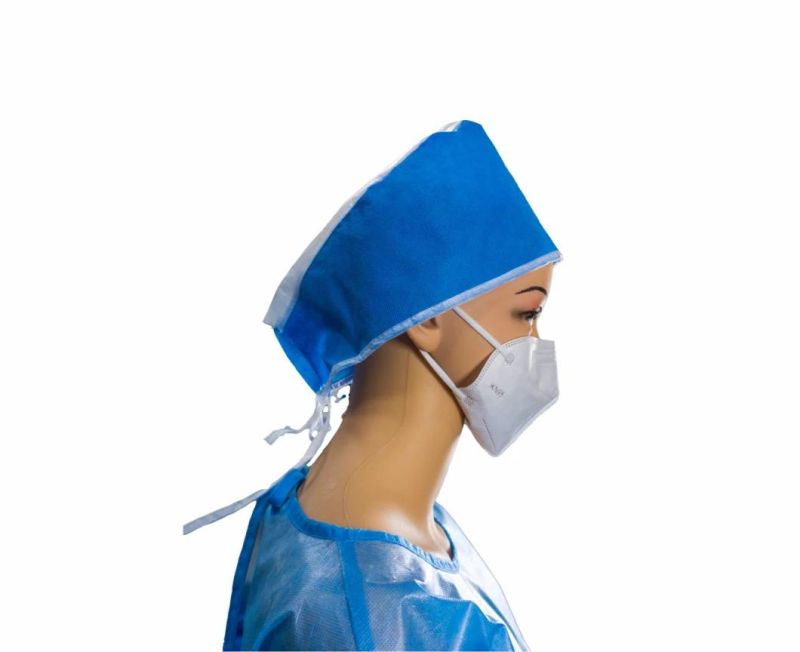 Waterproof Disposable Non Woven Head Cap for Women Doctors