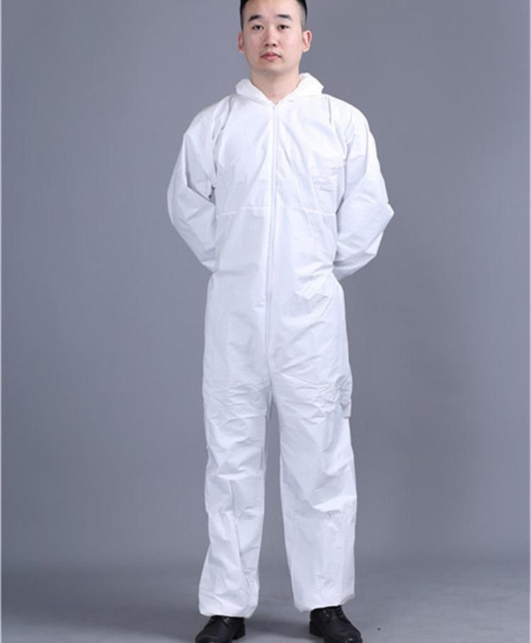 Disposable Nonwoven Protective Coverall Sf Mocroporous with/Without Tap