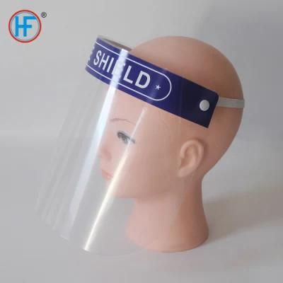 Mdr CE Approved Hengfeng Headband Plastic Face Shield with 32cm Elastic Band in Length