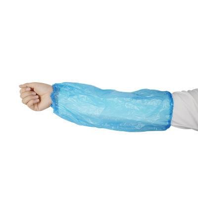 Disposable PE Sleeve Covers Waterproof Arm Covers Blue Factory Supplier