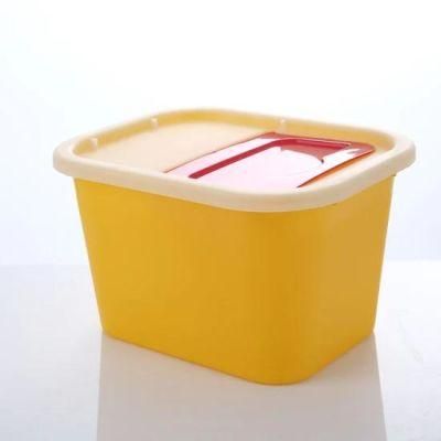 Plastic Safety Box for Syringes Round Sharps Container Sharp Box Medical Waste Container