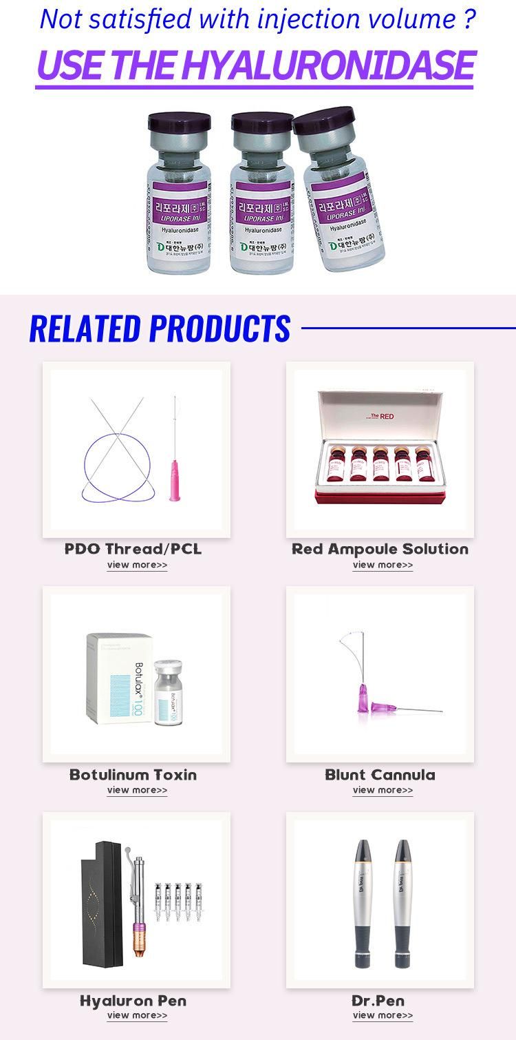 Hot Selling Remove Dermal Fillers 1500iu Enzyme Hyaluronidase Injection