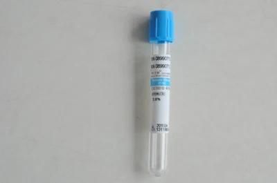 Blood Collection Tube, Sodium Citrate Tube, 9nc (3.8%) , Blue Cap with CE, ISO 13458-. 3.6ml