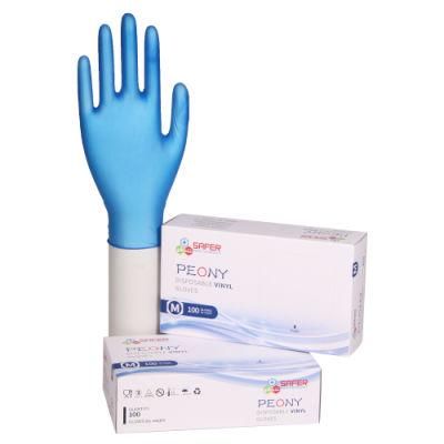 Vinyl Safety Gloves Powder Free Disposable Blue Examination