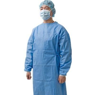 Disposable Nonwoven SMS Ultrsonic Sewing Standard Surgical Gown