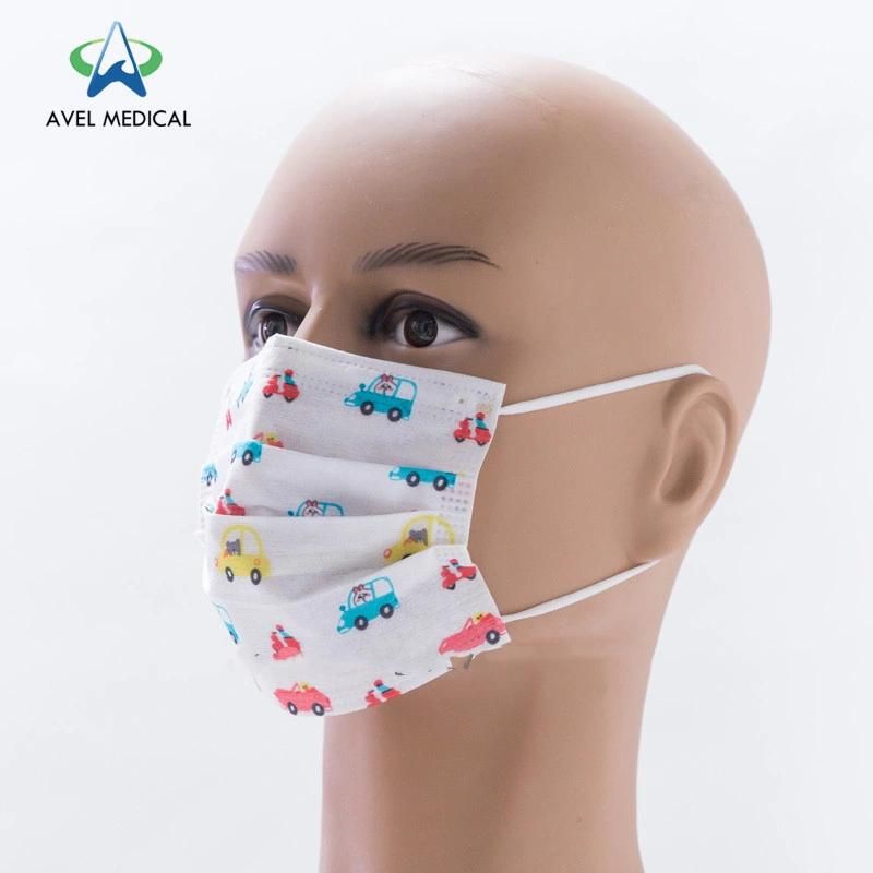 Hot Selling 3 Ply Disposable Non-Woven Protective Children Kids Face Mask Child Safety Use