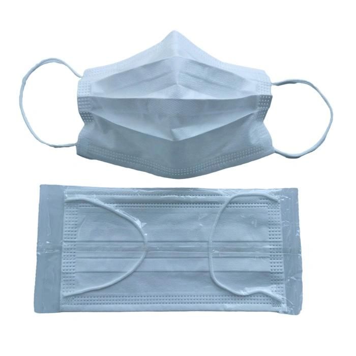 Supplier Clinic Non Woven High Quality Breathing Filter Elastic Cord Earloop Bfe99 Latex Free Healthcare Dental Disposable 3-Ply Face Mask
