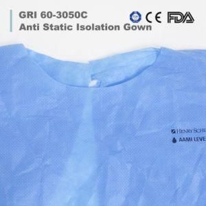 Personal Non-Medical Isolation Clothing Civilian Protective Clothing Against Splashes with Blue Strips Surgical Isolation Gown