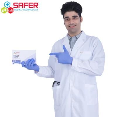 Nitrile Medical Examination Gloves Powder Free Violet Industry