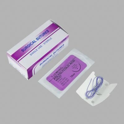 Sterile Medical Absorbable Non Absorbable Surgical Suture (POLYGLYCOLIC ACID/PGA) Suture