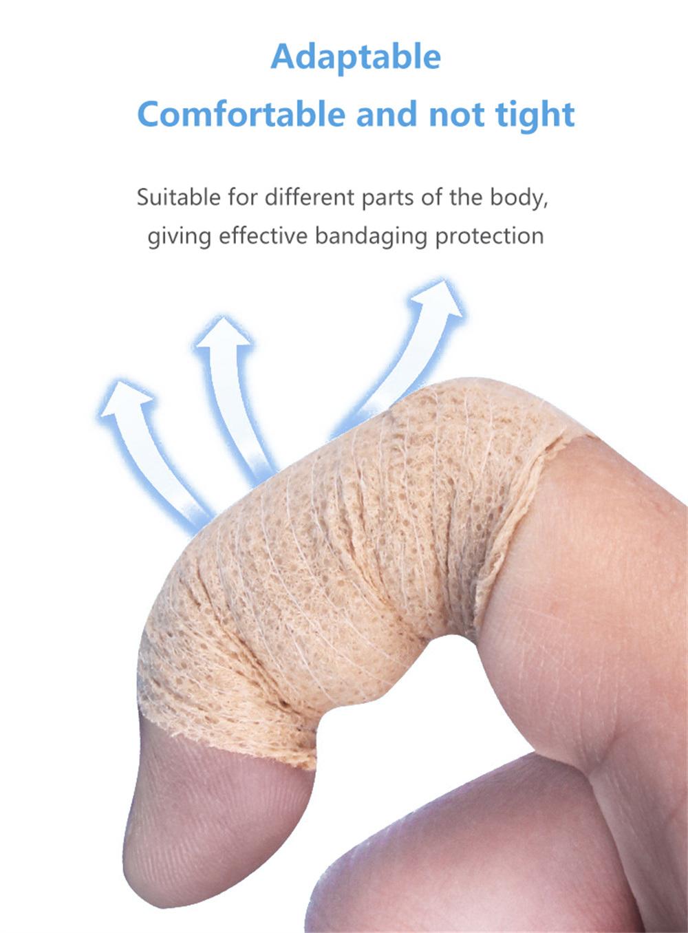 Self Adherent Cohesive Bandage Uses Include Vet Wrap Tape for Human Wrist and Ankle Sprains and Sports Injuries