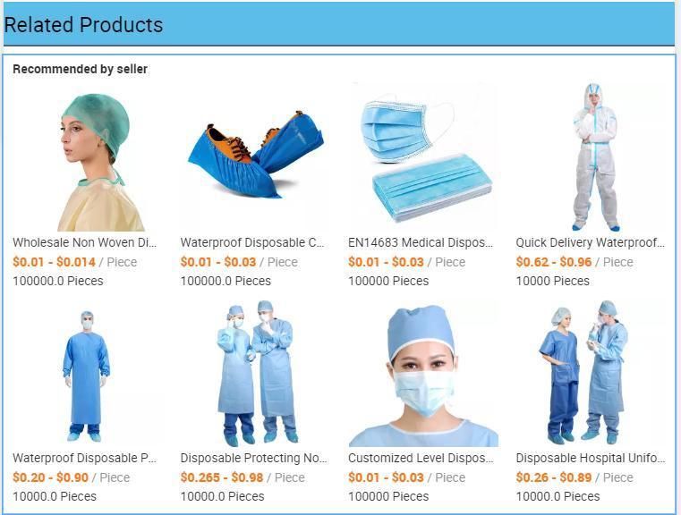 Disposable Nonwoven PP/ SMS Lab Coat for Laboratotry and Hospital