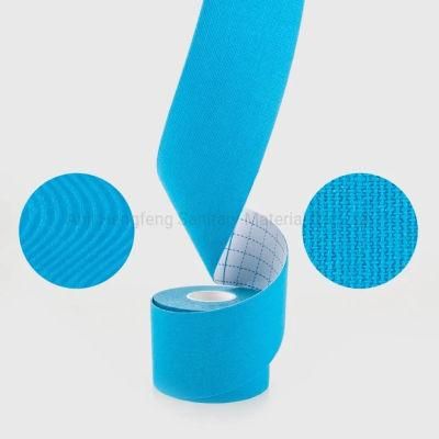 Kinesiology Tape Elastic Tape Athletic Recovery Kneepad Full Cotton Relief Muscle Support Gym Fitness Bandage Lightblue