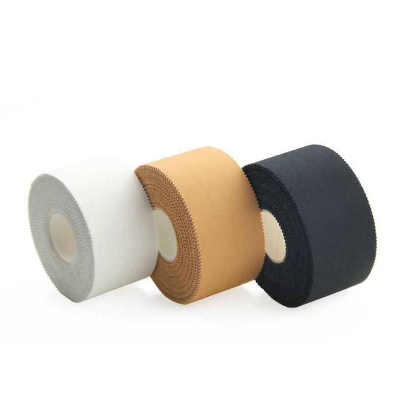 HD394 OEM Custom White Cut Edges / Zigzag Edges Zinc Oxide Sports Tape / Athletic Tape Roll for Sports Safety
