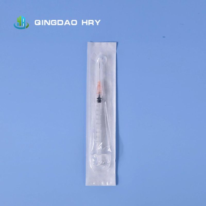 Manufacture of Sterile Disposable Syringe 1ml with Needle Luer Lock or Luer Slip Medical Disposable Syringe Fast Delivery