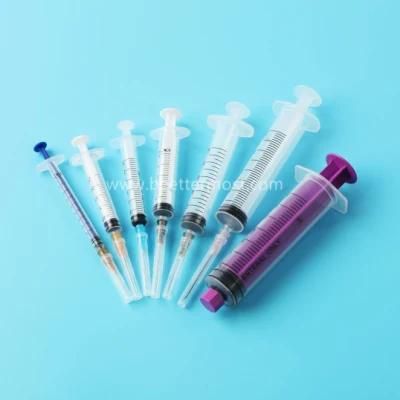 Disposable Medical Sterile Safety Syringe Injection with Needle Luer Lock 50cc