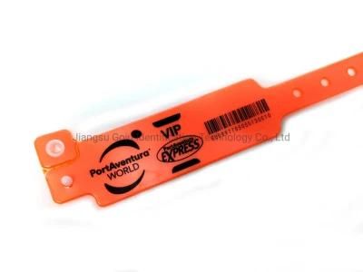 PVC Adult Waterproof Wide Shape Barcode Wristbands