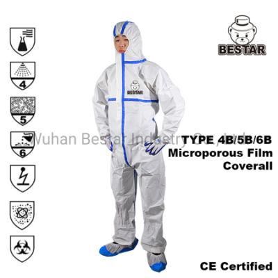 Manufactory Disposable Non Woven Medical Protective Suit Gown Microporous Coverall
