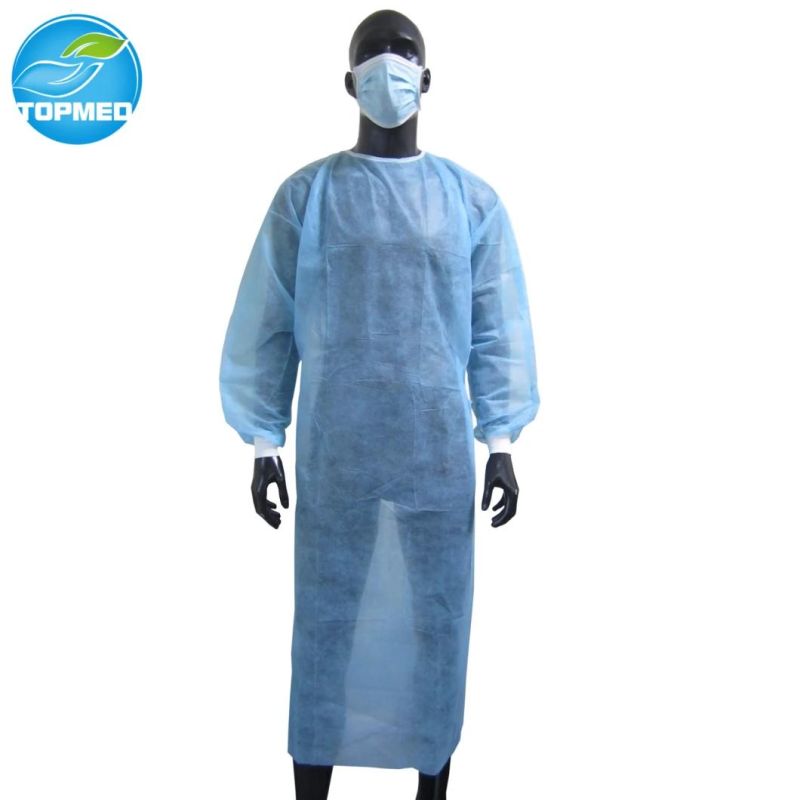 OEM Supported Disposable PP/SMS/PP+PE Surgical Gown Isolation Gown