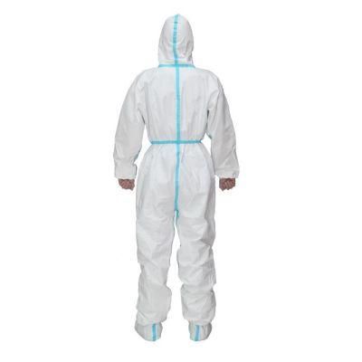 Anti Splash Sterile Medical Disposable Protective Isolation Coverall Hazmat Jumpsuit Clothing PP PE for Personal Protection