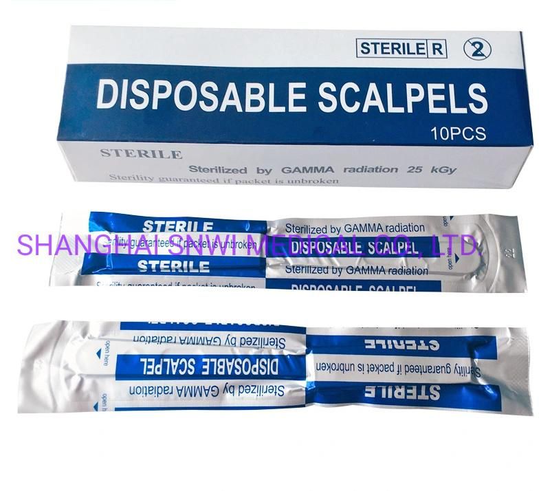 Disposable Medical Surgical Sterile Stainless Carbon Steel Scalpel Blade