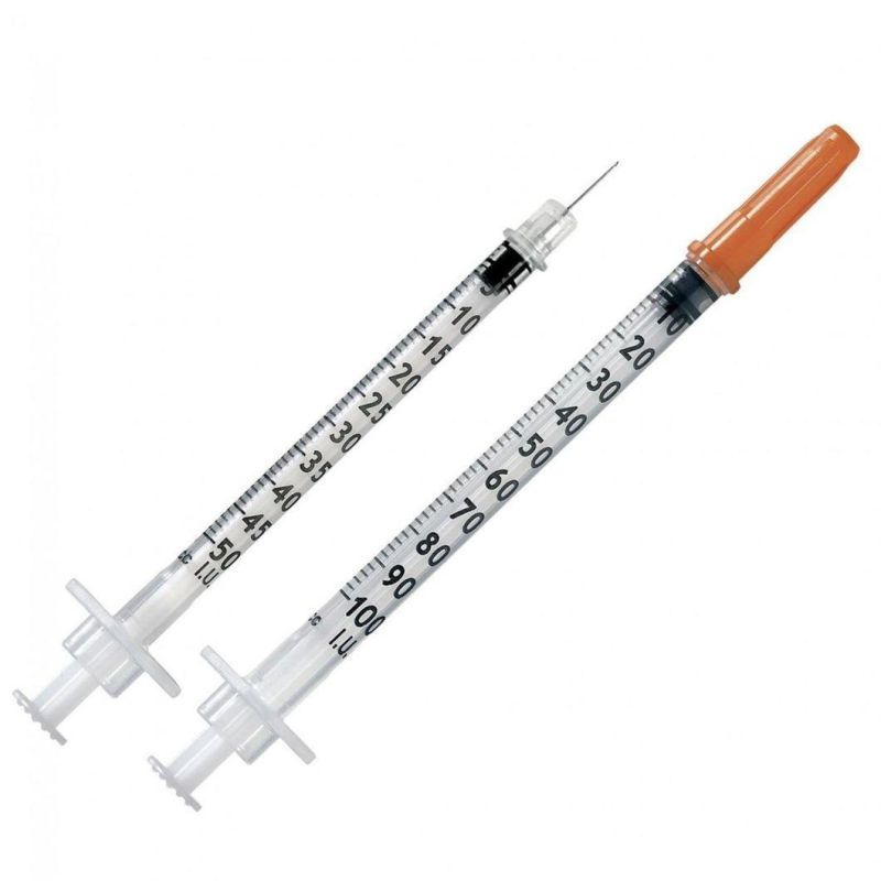 CE/FDA Approved Disposable Insulin Syringe 50/101units for Insulin Injection