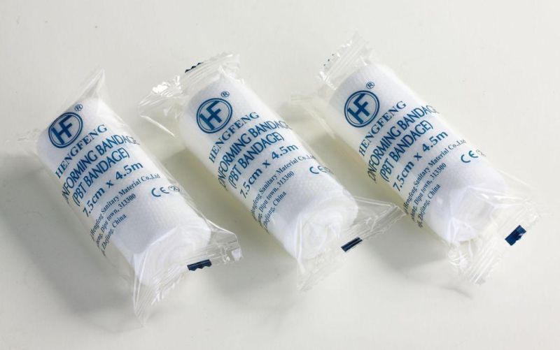 Disposable Medical Elastic PBT Conforming Bandage Web Roll Bandage with CE FDA