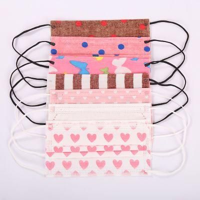 Cool Cartoon Printing Disposable Non-Woven 3-Ply Face Masks