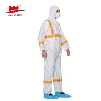 Medical Protection Coverall/Clothing Coverall with Blue Tape Protection Suit Safety Coveralls