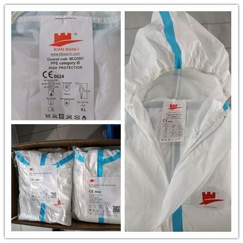 Non Woven Disposable Coveralls Safety Protection Medical Coverall