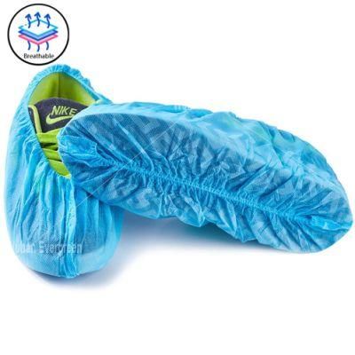 Large Professional Shoe Covers with Non Skid Soles - 100 Pack Disposable Boot and Shoe Booties One Size Fits Most, Non Slip 35 GSM Non Woven