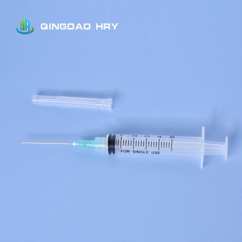 5ml Medical Disposable Syringe with Needle & Safety Needle Luer Lock Sterile 510K FDA From Professional Manufacture