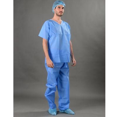 Non-Sterile X-Large Dark Blue Disposable Scrub Shirt