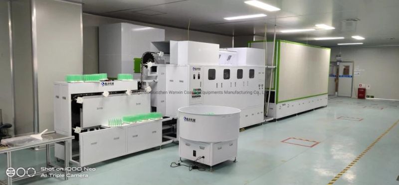 Swabs Automatic Flocking Line with Gluing System with Integrated Dryer