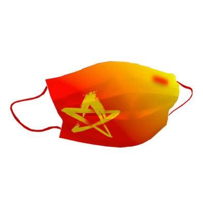 Chinese Red Special Printing Disposable Nonwoven Face Mask for Olympics