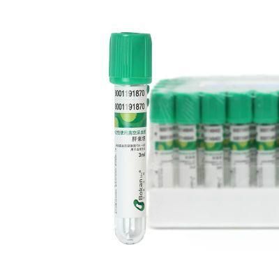 Disposable Lithium Heparin Sodium Green Top Cap Vacuum Lab Test Blood Collection Tube