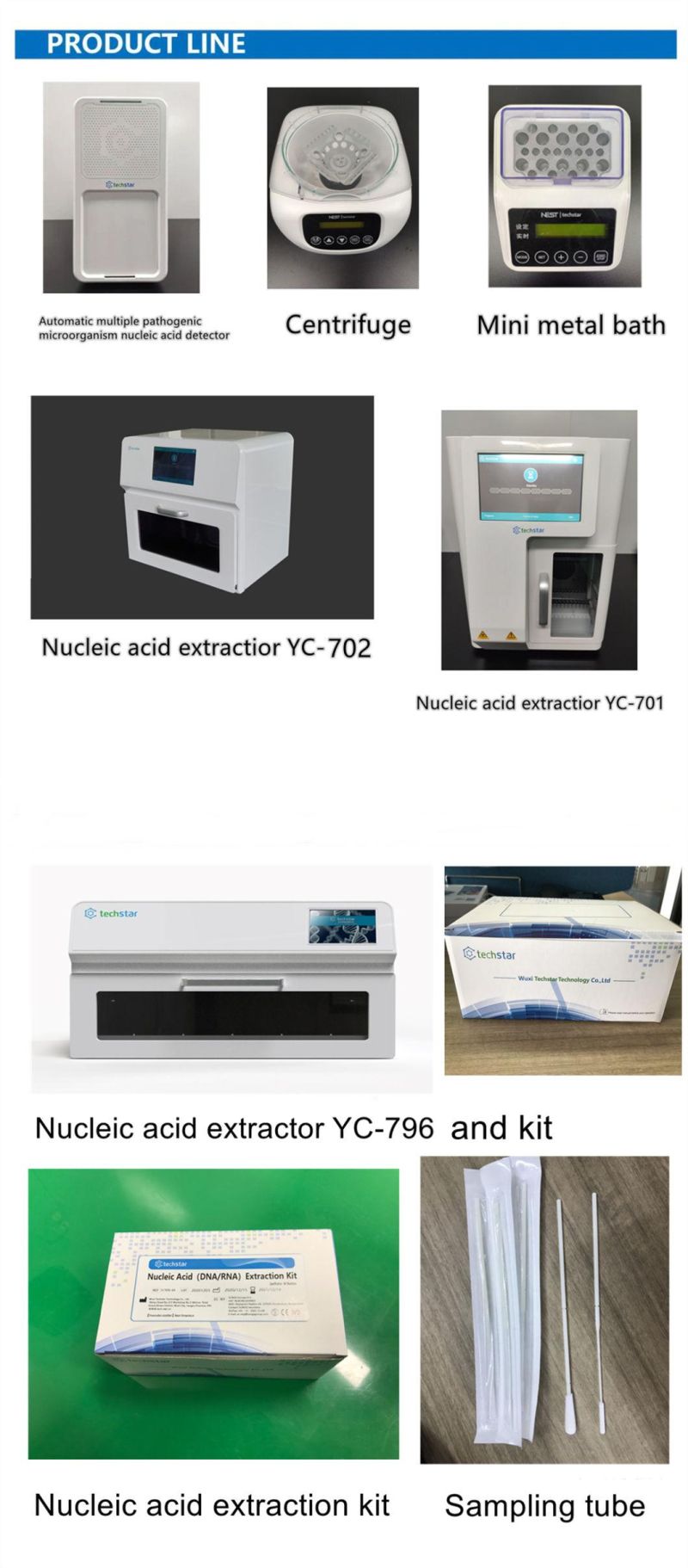 Techstar Disposable Virus Sampling Tube Preservation Solution Nasopharyngeal Nasal Swab