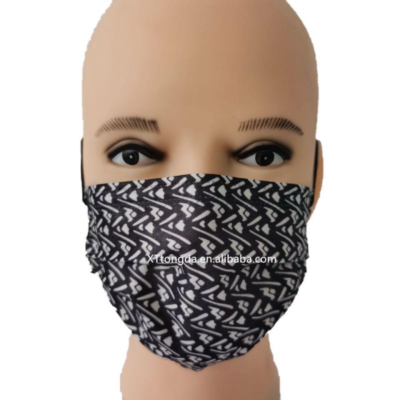 Custom Fashion Printed Logo Disposable Dustproof Protective Face Mask for Adults Kids with Earloop
