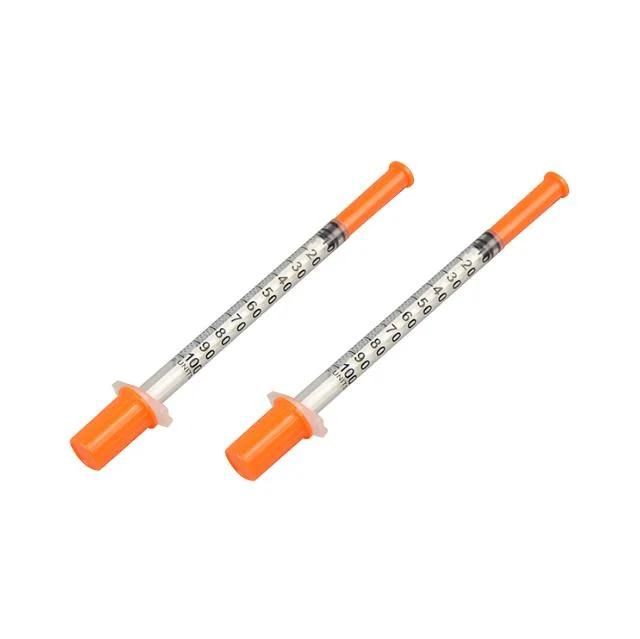 2 or 3 Parts Medical Disposable Sterile Insulin Safety Syringe with CE and ISO13485